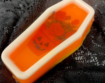 Pumpkin Planter Candy Corn Coffin Soap