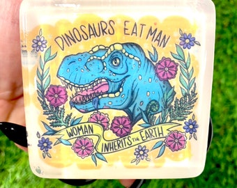 Jurassic Park dinosaurs eat man woman inherits the earth clever girl soap