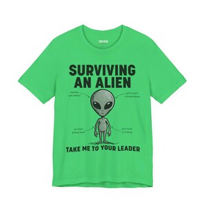 Surviving An Alien Encounter T-Shirt | Alien Illustration Tee image 3