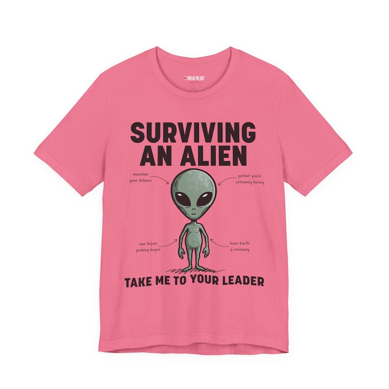 Surviving An Alien Encounter T-Shirt | Alien Illustration Tee image 6