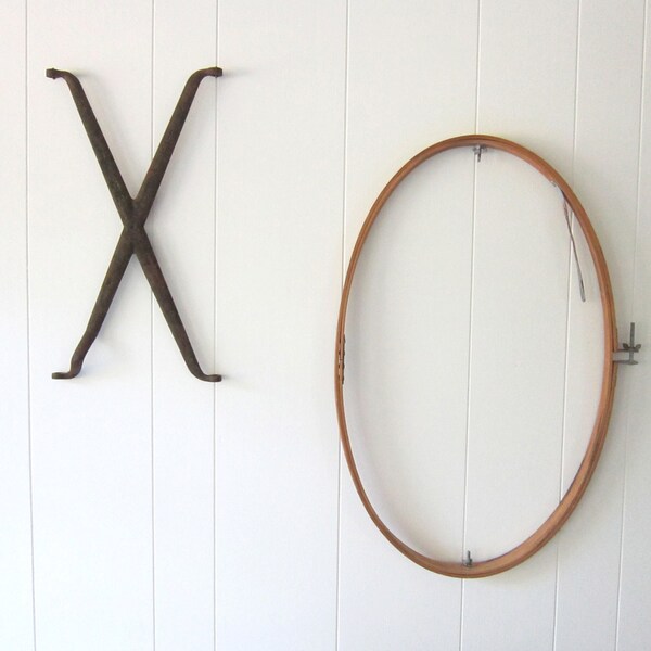 Industrial Love XO Repurposed Hugs and Kisses
