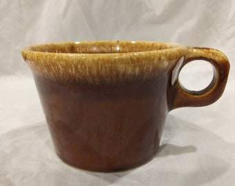 HULL CRESTONE MUG "Walnut Ridge" Ovenproof Brown Drip / Lava Glaze Excellent Condition!