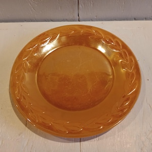 FIRE KING LUSTERWARE Salad Plate Peach Laurel Pattern Good Condition!