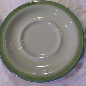JCPENNY&#39;S SEA GREEN Set of Three Vintage Saucers Wonderful Greens 1970s 1980s
