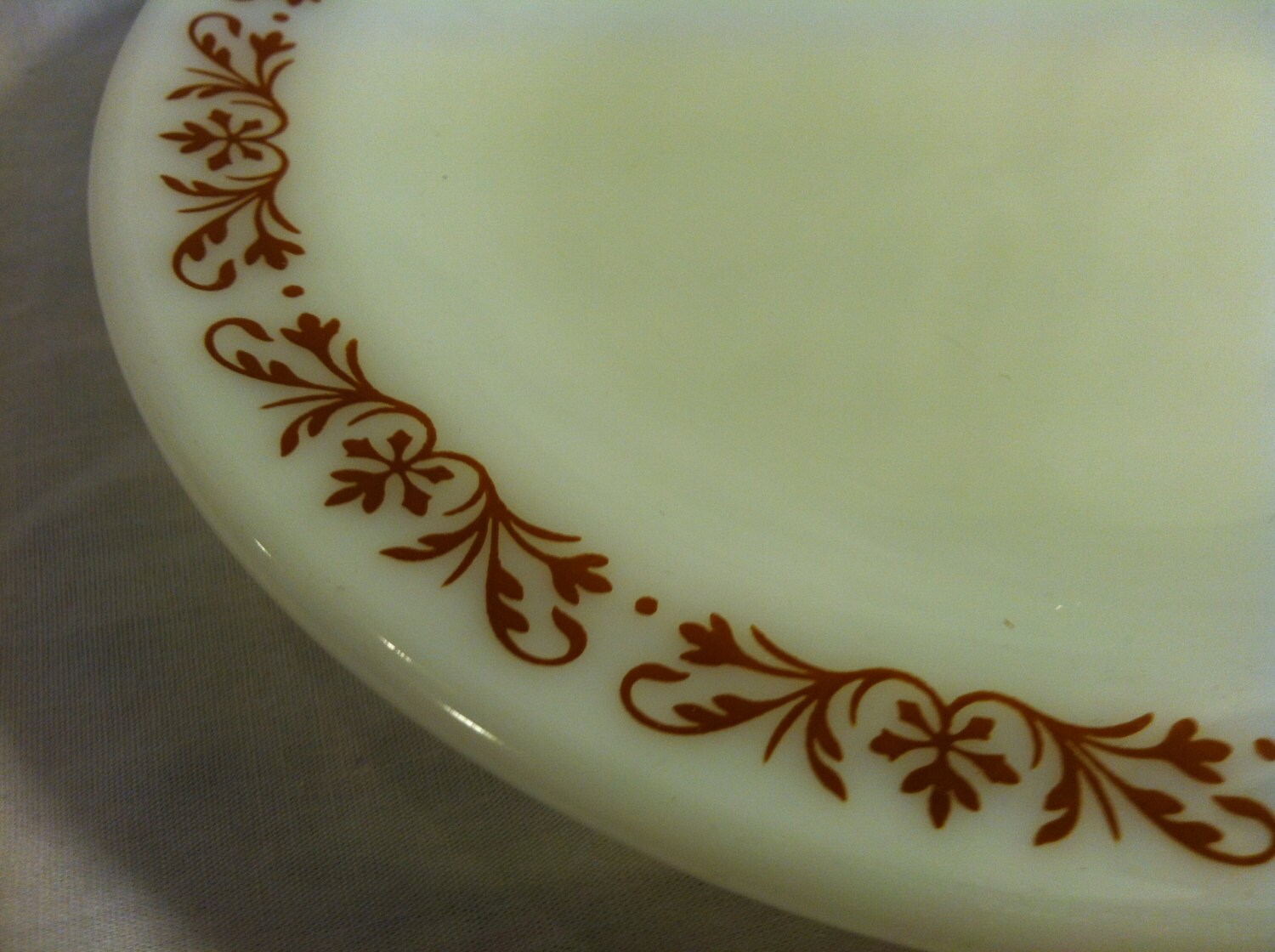 CORNING DECOR PLATE Milk Glass Dessert or Salad Plate 1950s Etsy