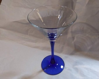 COPA DE MARTINI FINLANDIA Copa de tallo azul cobalto ¡en excelentes condiciones!