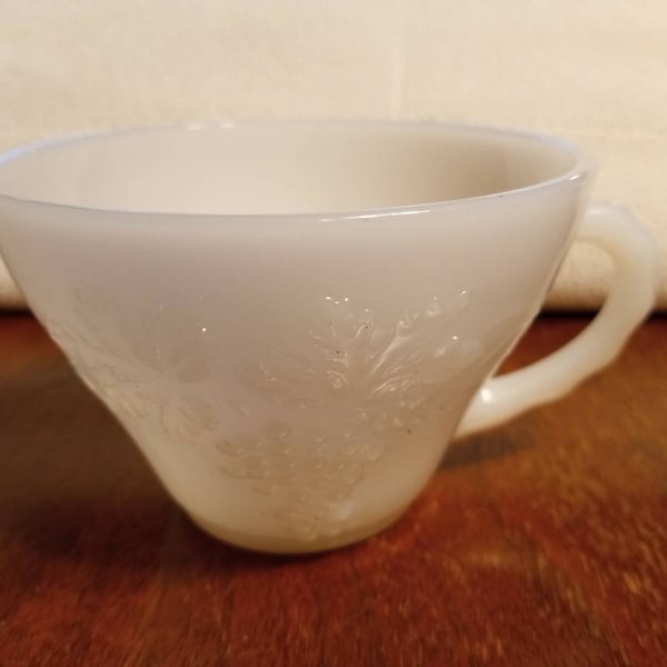 PUNCH GLASS TIARA Milk Glass Punch Cup Pretty Excellent Condition!