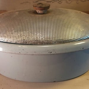 GRAY ENAMELWARE PAN with Unique Original Aluminum Lid