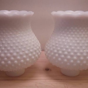 ONE SINGLE Antique Hobnail Milk Glass Lantern or Light Globe SHADE Price is for one! Excellent Condition!