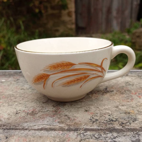 GOLDEN WHEAT CUP Teacup / Coffee Cup Vintage Homer Laughlin Royal Gold Rimmed Great Condition!