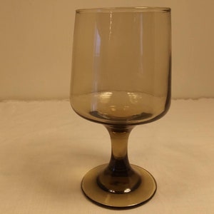 LIBBEY TAWNY &quot;ACCENT&quot; Drinking Pedestal Glass 1970s in Great Condition!