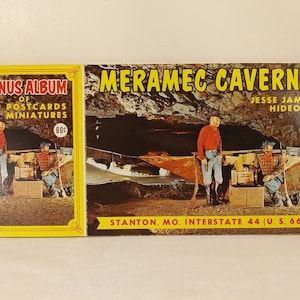 MERAMEC CAVERNS Boekje met 10 uittrekbare ansichtkaarten! Vintage jaren 1970 Stanton, Missouri grot souvenir! Route 66 Leuk!