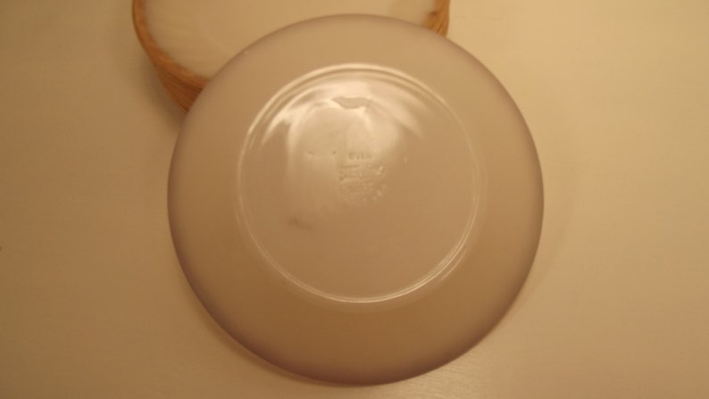 FIRE KING Salad PLATE Gold Edge Ivory Milk Glass image 4