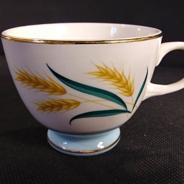 INTERNATIONAL DS "VIKING" Golden Wheat Coffee Cup or Mug Alliance, Ohio Turquoise Beautiful 1950s in Great Condition!