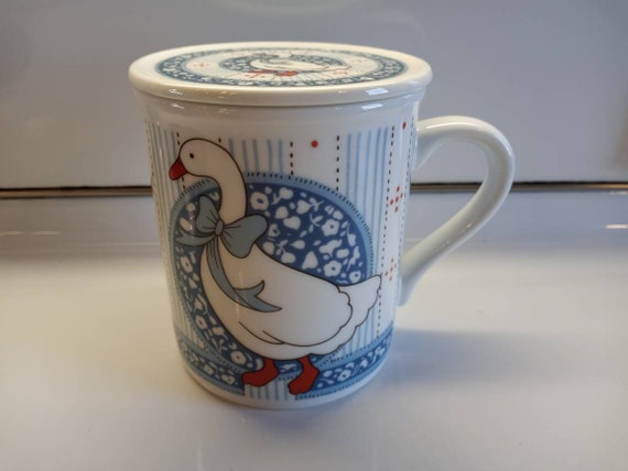 MARMALADE GOOSE MUG with Cover Lid So Cute in Excellent Condition!