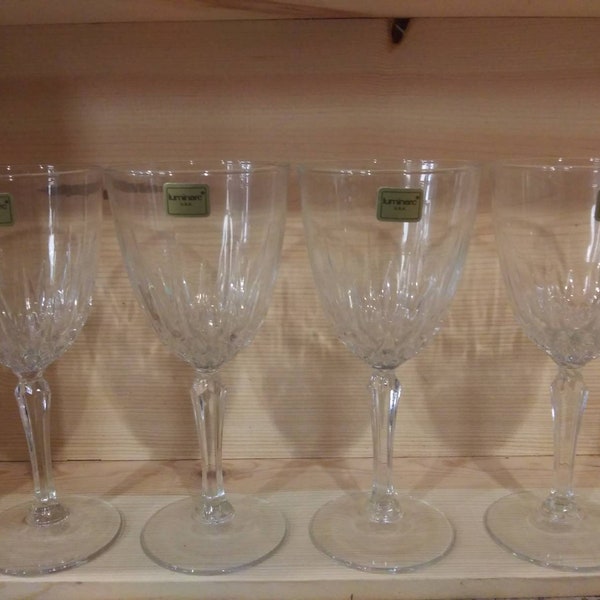 Luminarc Crystal Wine Glasses Etsy 3724