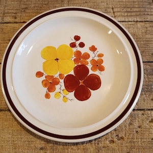 J I STONECREST DINNER PLATE (1) Andre Ponce Vintage Stoneware #207 &quot;Tropicana&quot; Great Condition! Made in Korea 1970s-80s