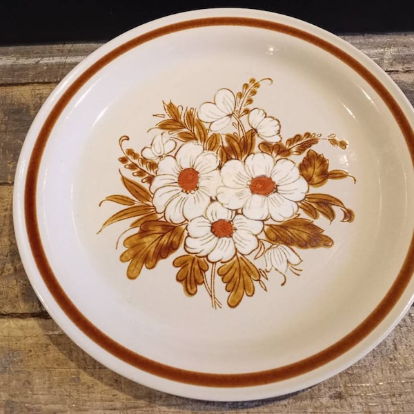 MOUNTAIN WOOD COLLECTION "Dried Flowers" Stoneware Dinner Plate in Great Condition!