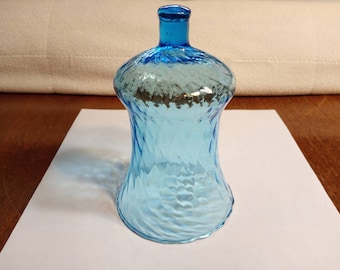 VOTIVE CANDLE HOLDER Pegged Larger with Diamond Pattern Hand Blown Excellent Condition!