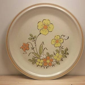 HEARTHSIDE GARDEN FESTIVAL &quot;Sunshine Flower&quot; Collection Vintage Stoneware Platter Great Condition!