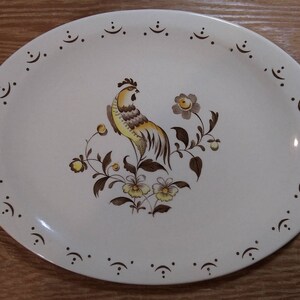 JOHNSON BROTHERS PLATTER &quot;Sun Up&quot; Collection Rooster Staffordshire Old Granite in Great Condition!!!
