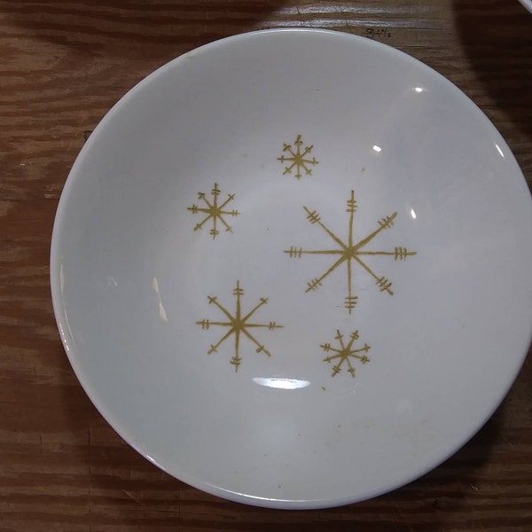 ROYAL IRONSTONE BOWL Star Glow Smaller Bowl in Great Vintage Condition! Mid Century Atomic 1950s