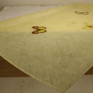 FIBERGLASS SERVING TRAY with Inlaid Butterflies and Shiny Tinsel Strands by Sterling Craftsmen of Michigan 1950s 1960s Great Condition!!! image 2