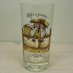 VINTAGE HOLLY HOBBIE drinkglas in uitstekende staat! Leukheid uit de jaren 70!!!