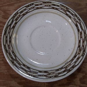 ROYAL CHINA &quot;CAVALIER&quot; Saucer Basket Weave Pattern Ironstone U S A in Excellent Condition!