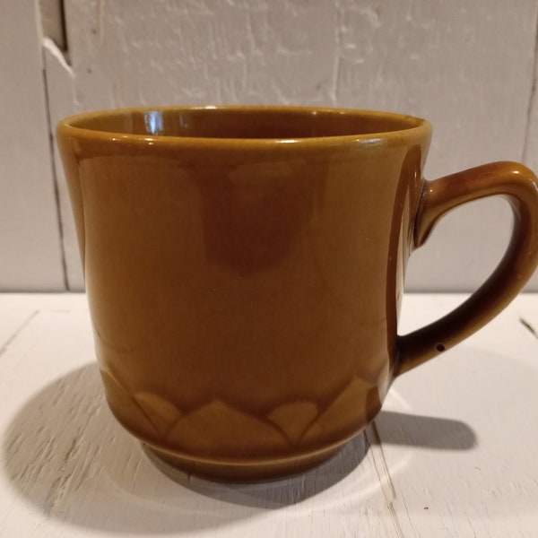 GOLDEN SEVILLE MUG Vintage Stoneware Rich Golden Luster Great Condition!