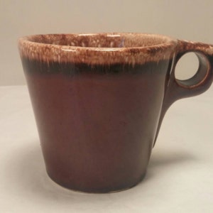 HULL OVENPROOF MUG (1) Vintage Brown Drip Glaze &quot;Walnut Ridge&quot; in Great Condition! U S A