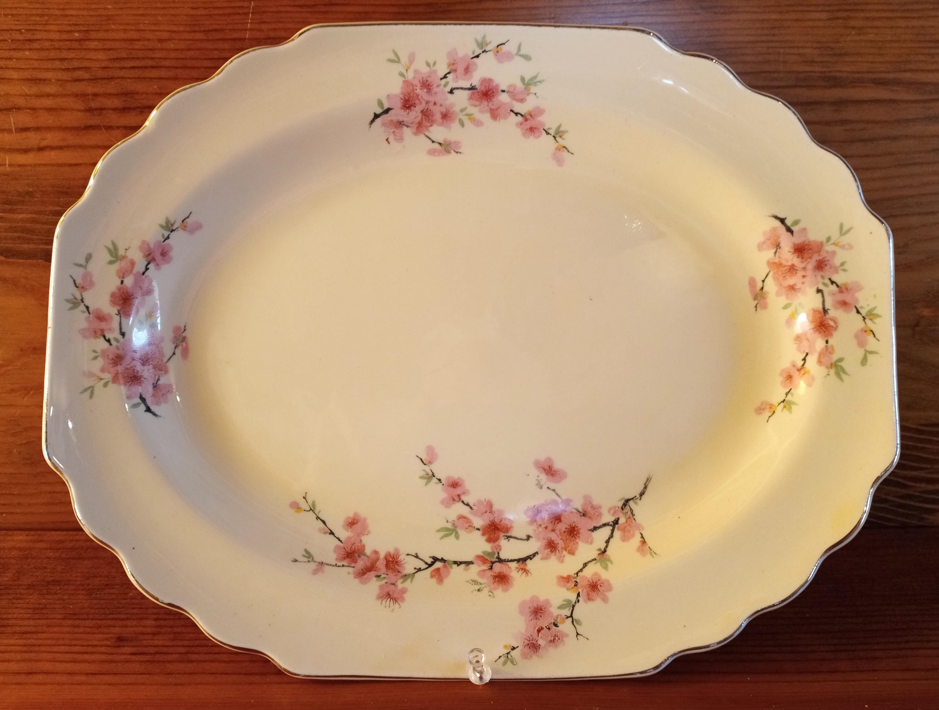W S GEORGE CANARYTONE PLATTER Lido Cherry Blossoms Wonderful