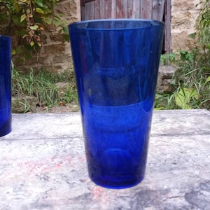 ANCHOR HOCKING PINT Glass Cobalt Blue Vintage 1990s in Great Condition!