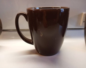 CORELLE STONEWARE MUG Rich Brown Larger in Excellent Condition!