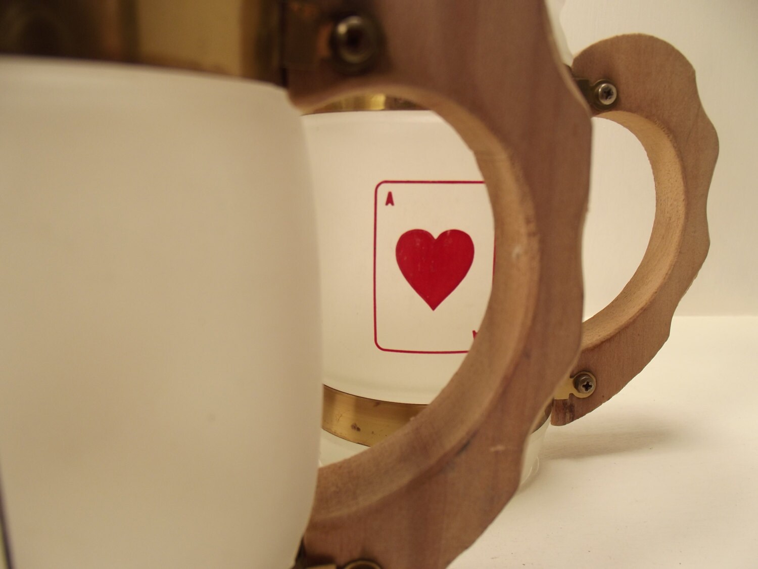 ヴィンテージ SIESTA WARE フロスト木製ハンドル付きトランプ