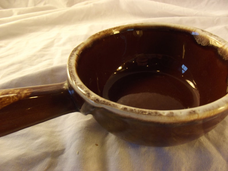 Mccoy SOUP BOWL 7050 With Handle Brown Drip Glazed Etsy