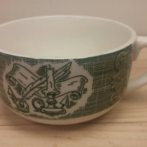 ROYAL CHINA &quot;The Old Curiosity Shop&quot; Vintage Coffee Cup / Mug with Candle and Ink Pen and Paper in Great Condition!