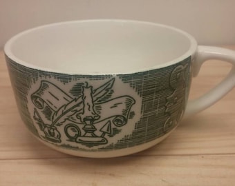 ROYAL CHINA "The Old Curiosity Shop" Vintage Coffee Cup / Mug with Candle and Ink Pen and Paper in Great Condition!