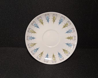 MIKASA "FANCY FREE" Saucer Elite Narumi Fine China 5467-T Japan Excellent Condition!