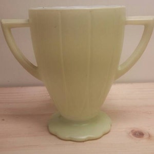 HAZEL ATLAS MODERNTONE Platonite Sugar Bowl Pastel ¡Excelentes condiciones!