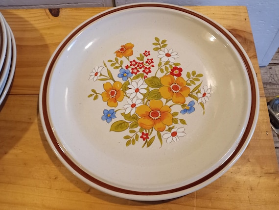 CASUAL ELEGANCE "BORDEAUX" Collection Dinner Plate Hearthside Stoneware Great Condition!