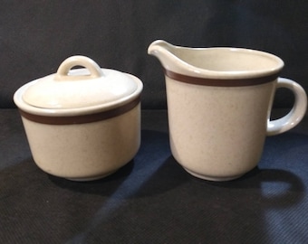 INTERNATIONAL CHINA "AVANTI" Series "Capri" Collection Cream and Sugar Set Stoneware 1980s in Excellent Condition!