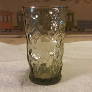 LIDO MILANO Crinkle Juice Glas Vintage Anker Hocking in ausgezeichnetem Zustand!