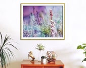La nature impression, décoration murale violet, Heather photographie impression, grand Art, impression botanique, mur violet Art mural, Art de la Nature, violet Home Decor