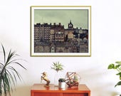 Edinburgh Print, Scotland Art, Skyline, Urban Photography, City Art, Architectural Decor, Brown, Scotland Photography - Old Town