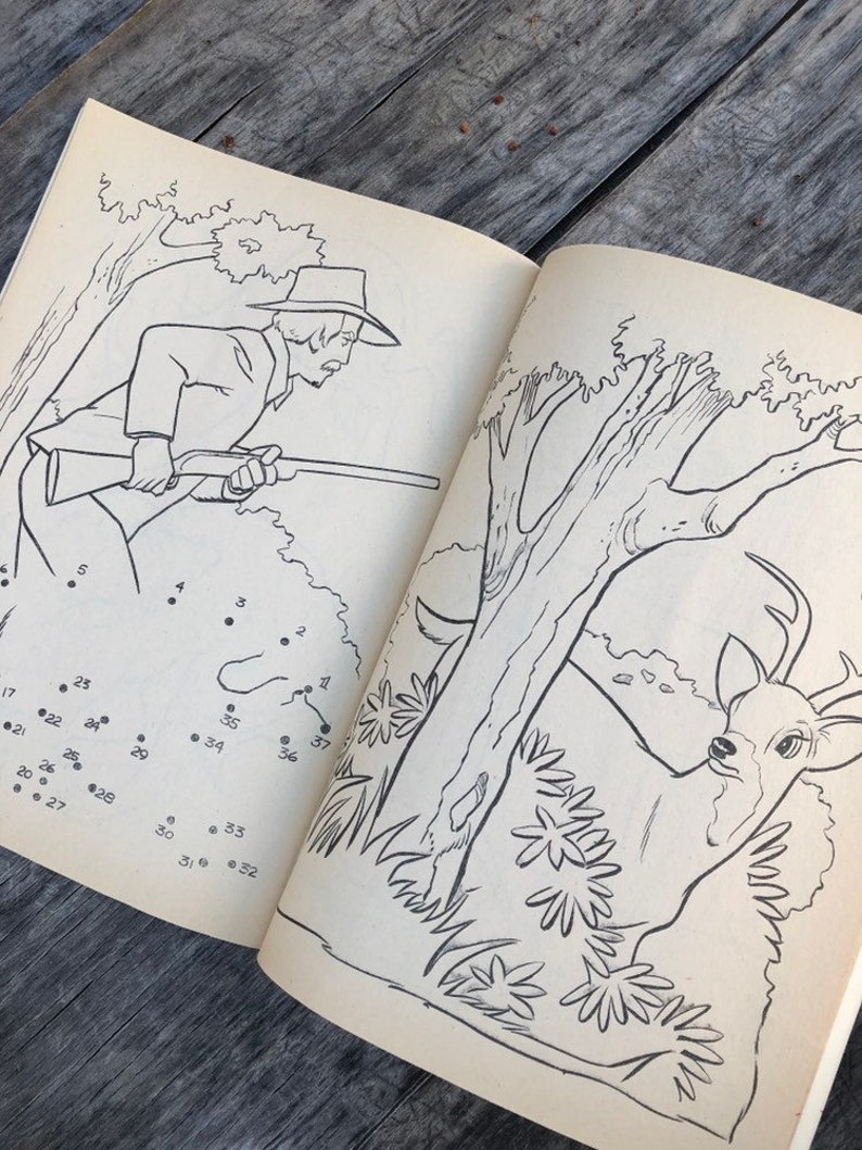 Vintage Bambi Coloring Book 70s Walt Disney Connect the Dots - Etsy