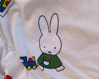 Vintage Miffy baby blanket comforter, Dick Bruna 2003 Miffy Cotton comforter baby bedding crib blanket