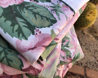 Vintage Rose sheet set, Martex cabbage rose bedding, Martex Atelier floral Queen Sheet Set 80s Ralph Lauren STYLE vibrant queen bedding