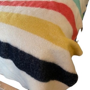 Vintage wool cabin blanket Golden Dawn wool throw Hudson Bay four points STYLE striped wool camping blanket wool throw blanket