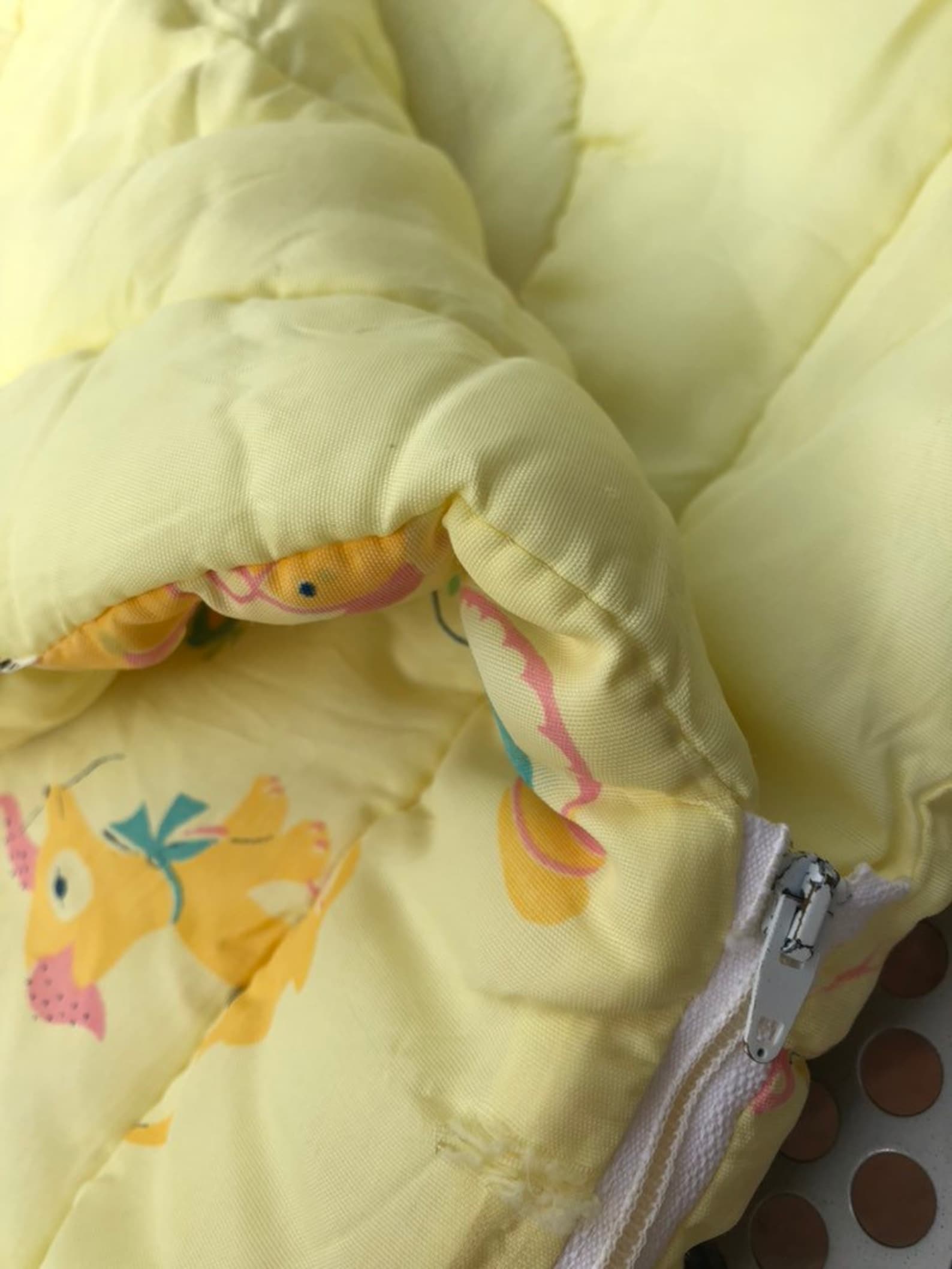 Vintage Baby Blanket silky quilted zip up fairy tale animal Etsy